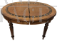 Tavolo ovale allungabile anni '30 con intarsi