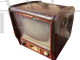 Televisore vintage Radio Marelli in bakelite marrone, anni '60