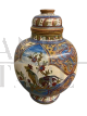 Grande vaso potiche liberty Santarelli di Gualdo Tadino con gallo                            