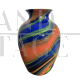 Vaso Eos 2249 di Ottavio Missoni in vetro di Murano multicolore, anni '80                            