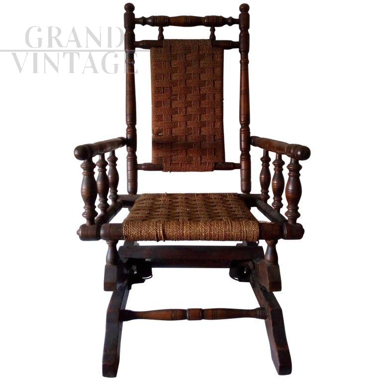Antique rocking chair for children in Tudor style
