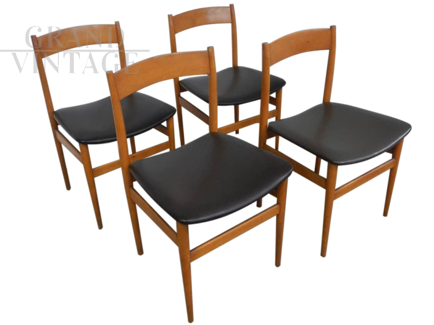 4 vintage chairs from the 70s by Passoni Udine