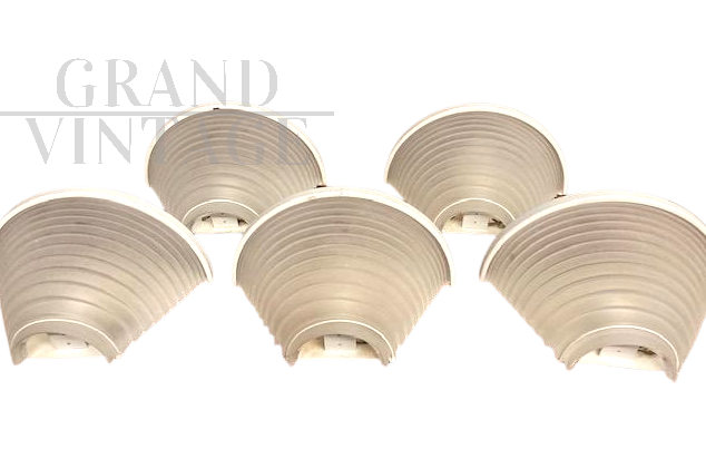 Set of 5 Egisto 28 wall lights by Angelo Mangiarotti for Artemide