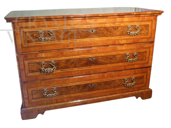 Antique Lombard Louis XV chest of drawers