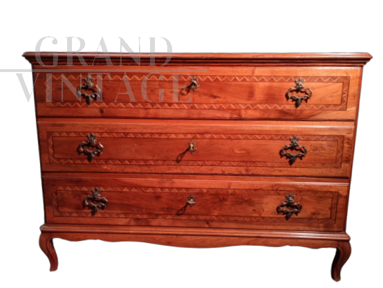 Antique Lombard inlaid dresser