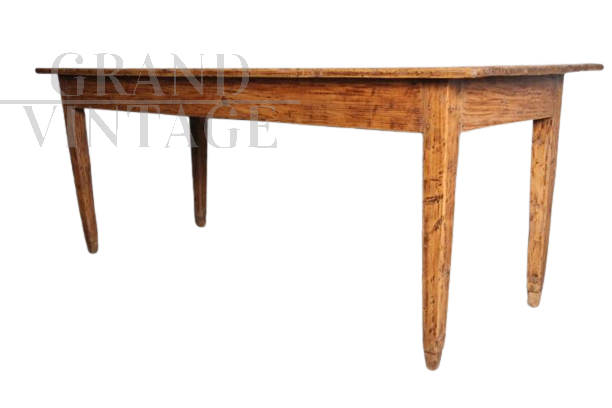 Antique 19th century tavern table 2 meters wide, restored                           
                            