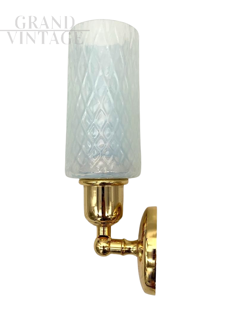 Cenedese wall light in light blue Murano glass from the 1970s