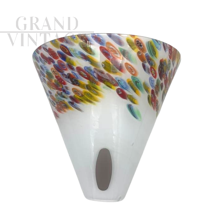 Sylcom Murano glass wall light with multicoloured Murrine