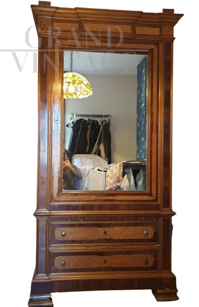 Wardrobe with bedside table from the early 1900s