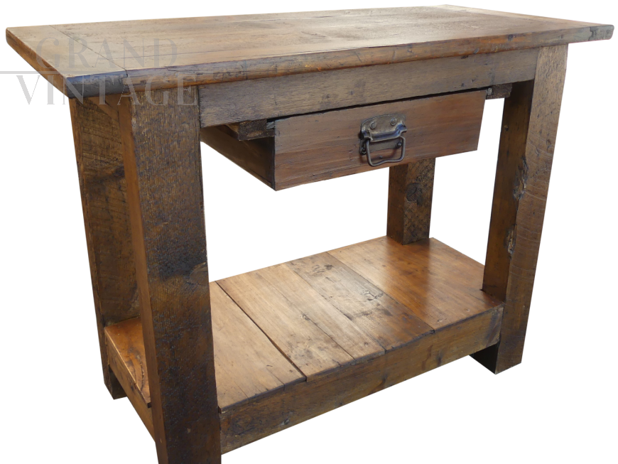 Early 20th century workbench in larch