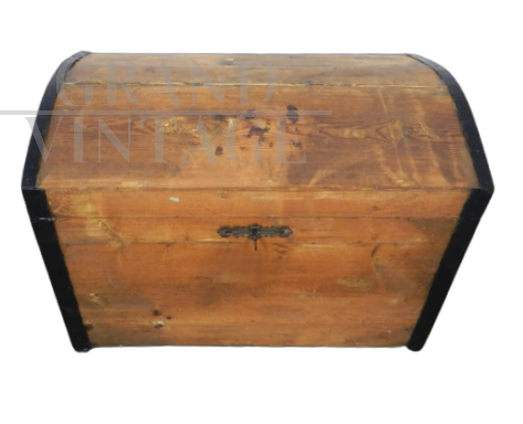 Vintage fir wood trunk, 1950s