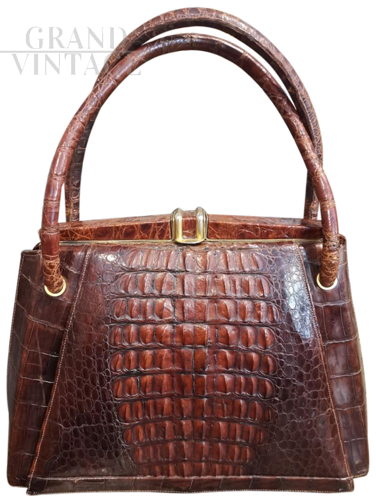 Vintage 40s Vanity crocodile bag