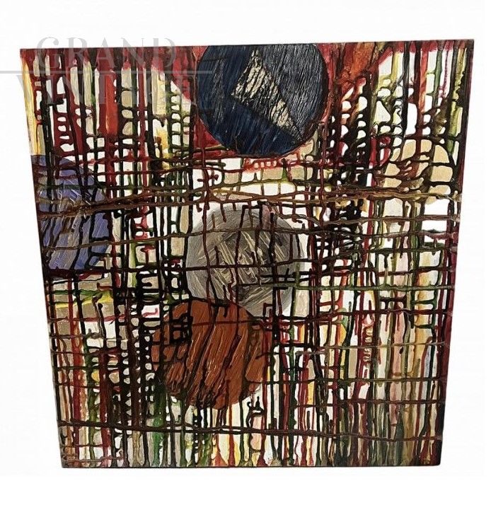 Bruno Carlino, abstract painting with fantasy of shapes and colors