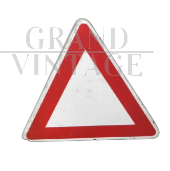 Precedence vintage Italian road sign, 1970s