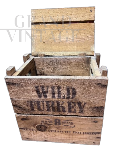 Vintage American Wild Turkey wooden crate