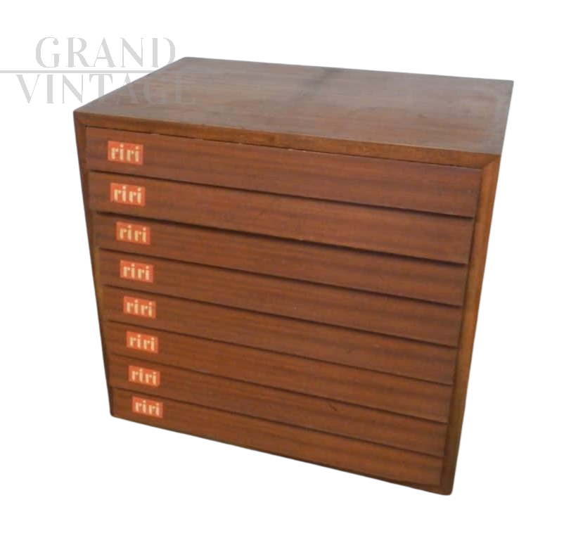 Vintage industrial haberdashery drawer unit