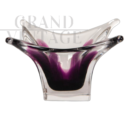 70s centerpiece in purple Murano glass