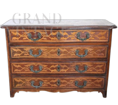 Antique Louis XIV chest of drawers, XVII century Italian baroque