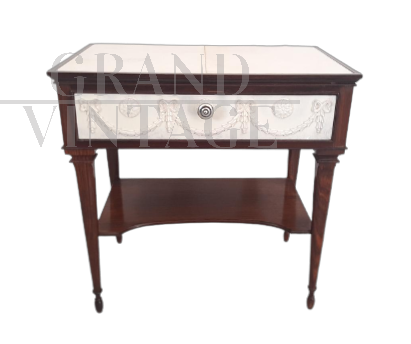 La Permanente Mobili di Cantù art deco bedside table in rosewood                      
                            