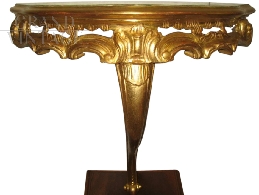 Antique style gilded console table from the 1950s
