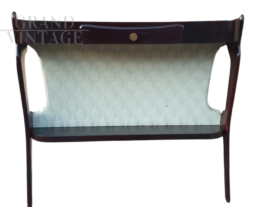 Ico Parisi console in dark wood with drawer