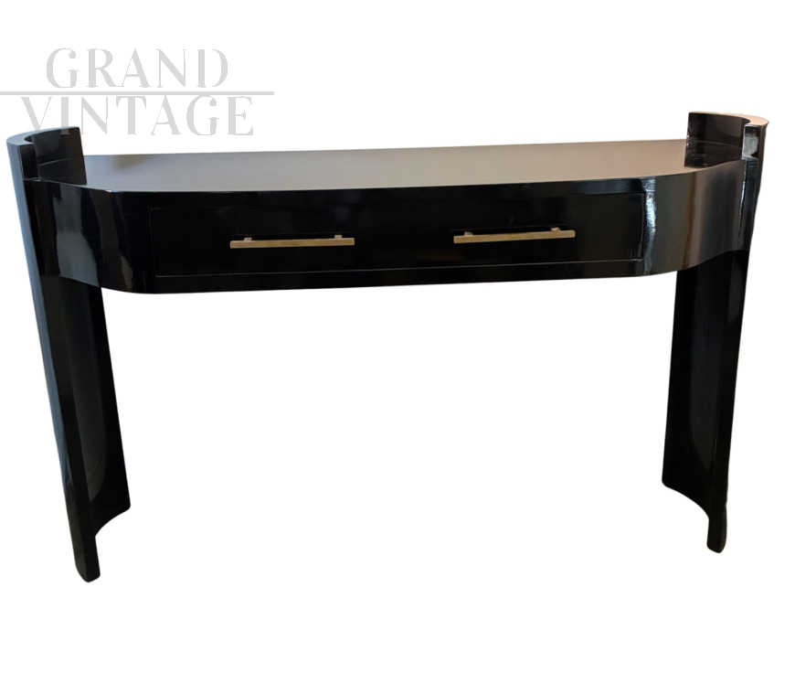Black Venetian console table from the 50s