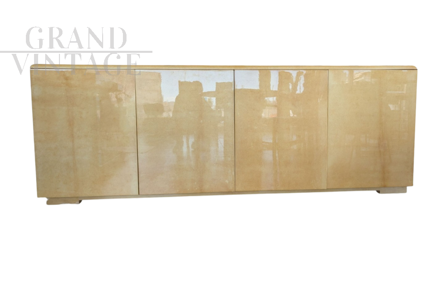 4-door sideboard in Aldo Tura style, 1970s