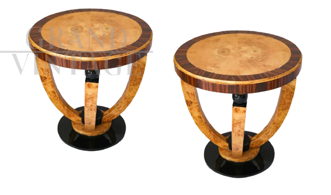 Pair of art deco style side tables