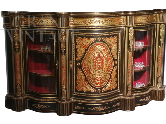 Antique French sideboard in genuine tortoiseshell boulle