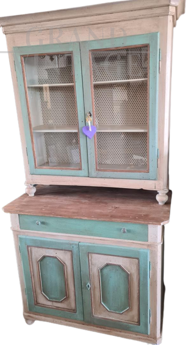 Antique buffet & hutch cupboard, lacquered in colonial style