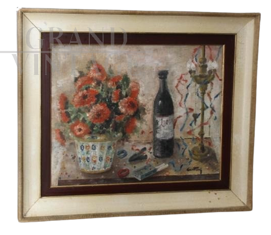 Liberty oil painting on canvas depicting still life