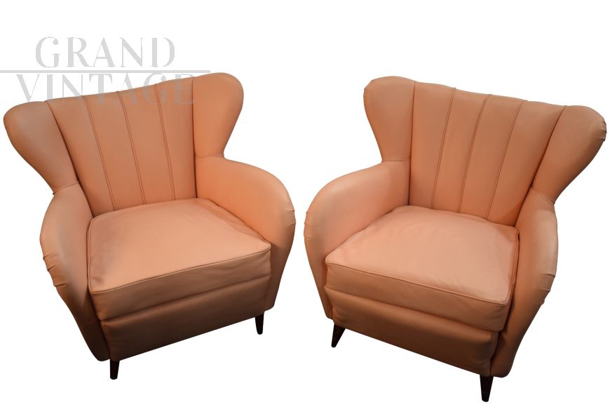 FRAU LEATHER ARMCHAIRS 50s