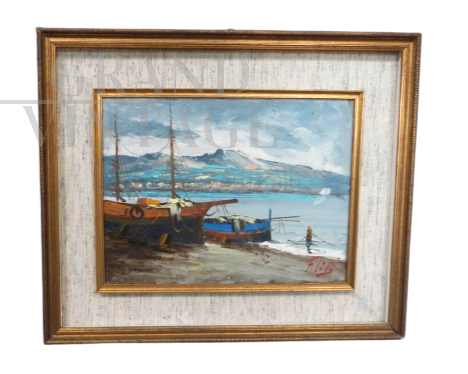 Filito - beach painting with boats                       
                            
                            