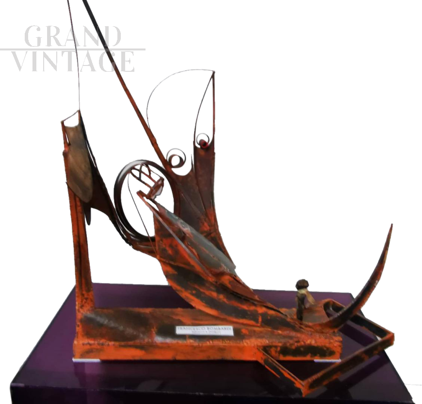Francesco Bombardi - Patinated iron sculpture, late 1900s