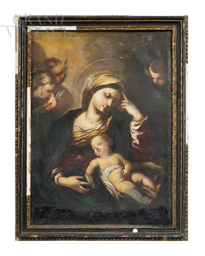 Francesco Solimena - Madonna and Child antique painting