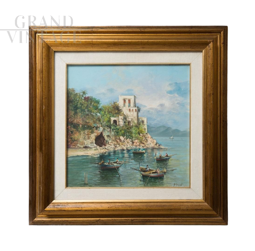 G. Masini - Marine painting, oil on canvas from the 20th century