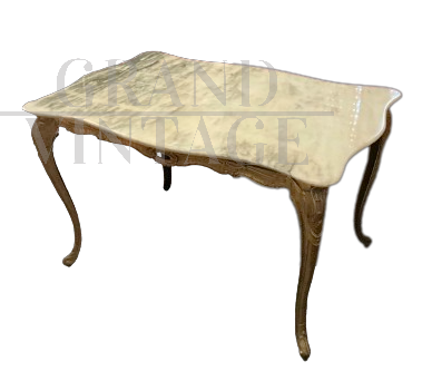 Grand Vintage - 60s baroque style coffee table with marble top
                            