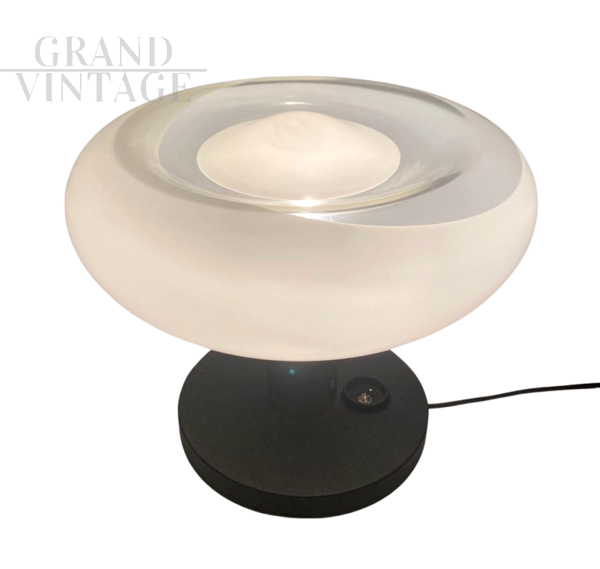 Large space age design table lamp in Murano glass    