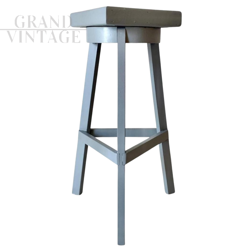 Large solid wood pedestal, Italy 1950s