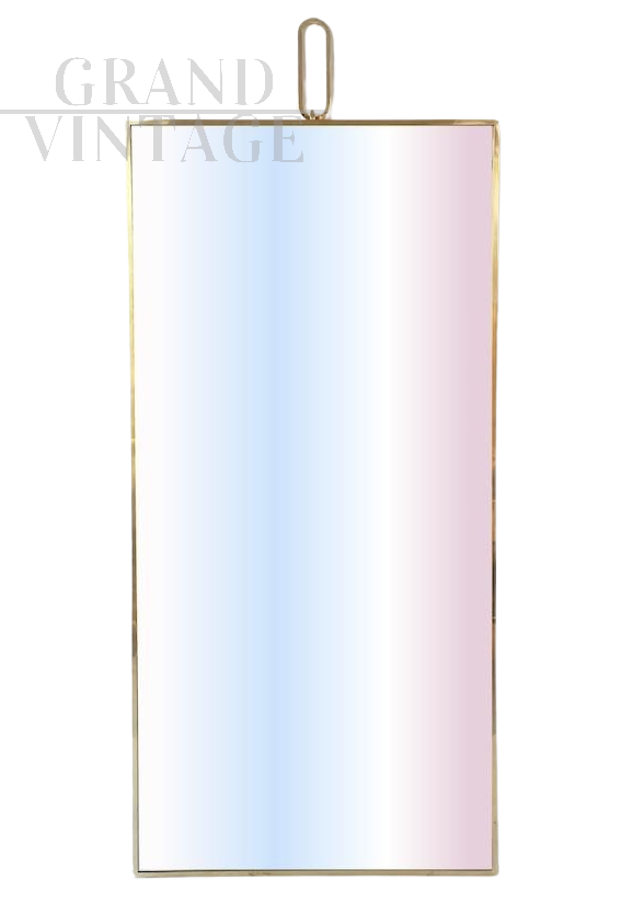 Large vintage wall mirror with hook, 1970s