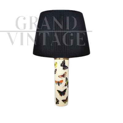 Table lamp design by Piero Fornasetti with butterflies, Italy 1970s