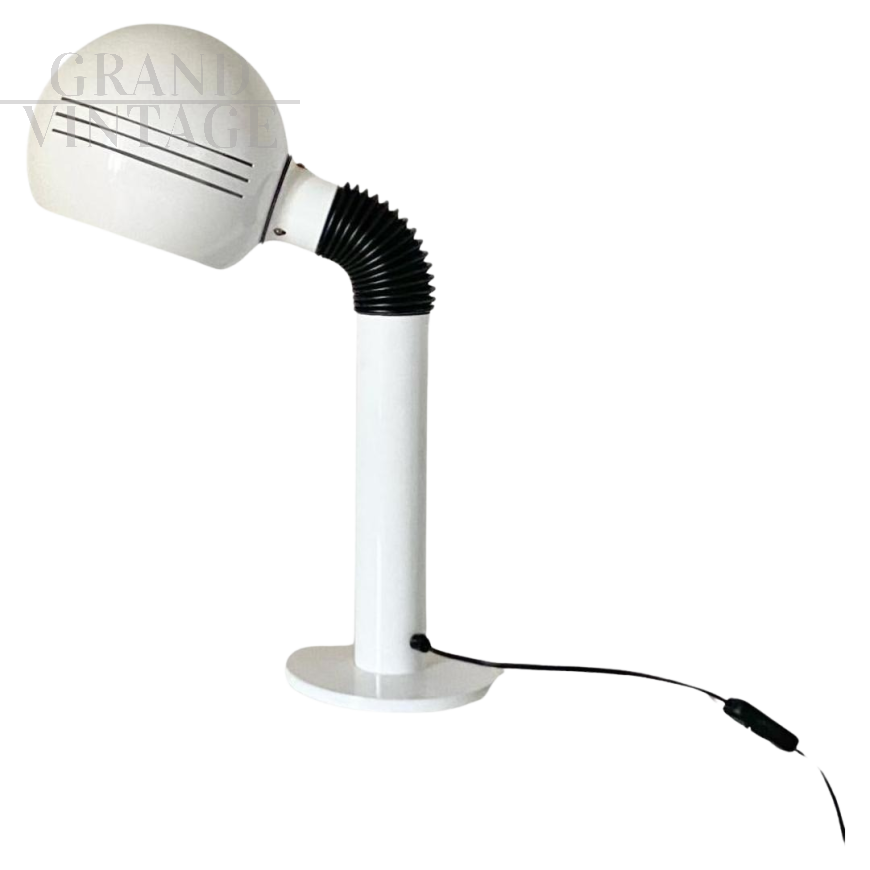 Zonca space age design lamp in white metal, 1970s