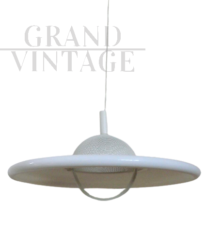 Vintage 70s pendant lamp in plastic and metal