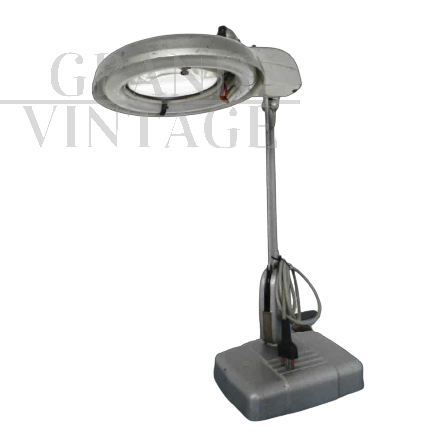 Goldsmith lamp with magnifying glass, vintage 1970s
