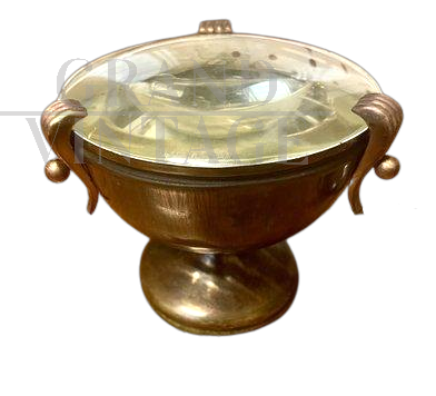 Chalice table lamp in brass, Italy 1940s