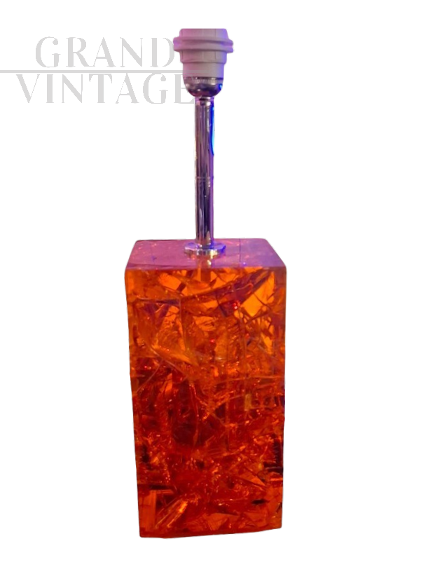 Table lamp by Marie-Claude de Fouquières in fractal resin