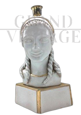 Ceramic table lamp with bust of a woman