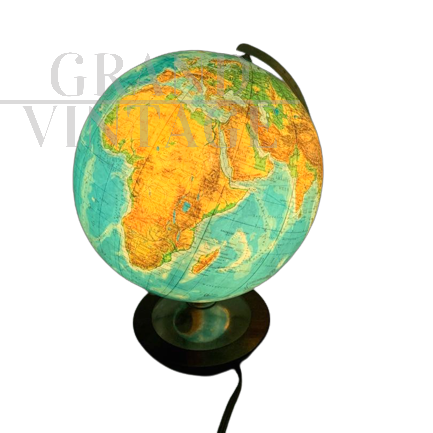 Vintage Columbus Duo Erdglobus world globe table lamp