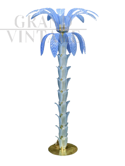 Palm tree floor lamp in Murano glass, 1970s
