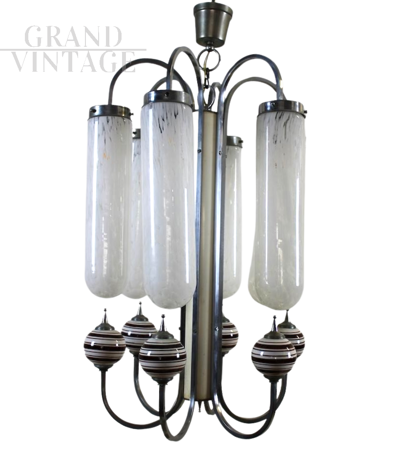 Chandelier attributed to Carlo Nason for Mazzega, Italy 1970s  